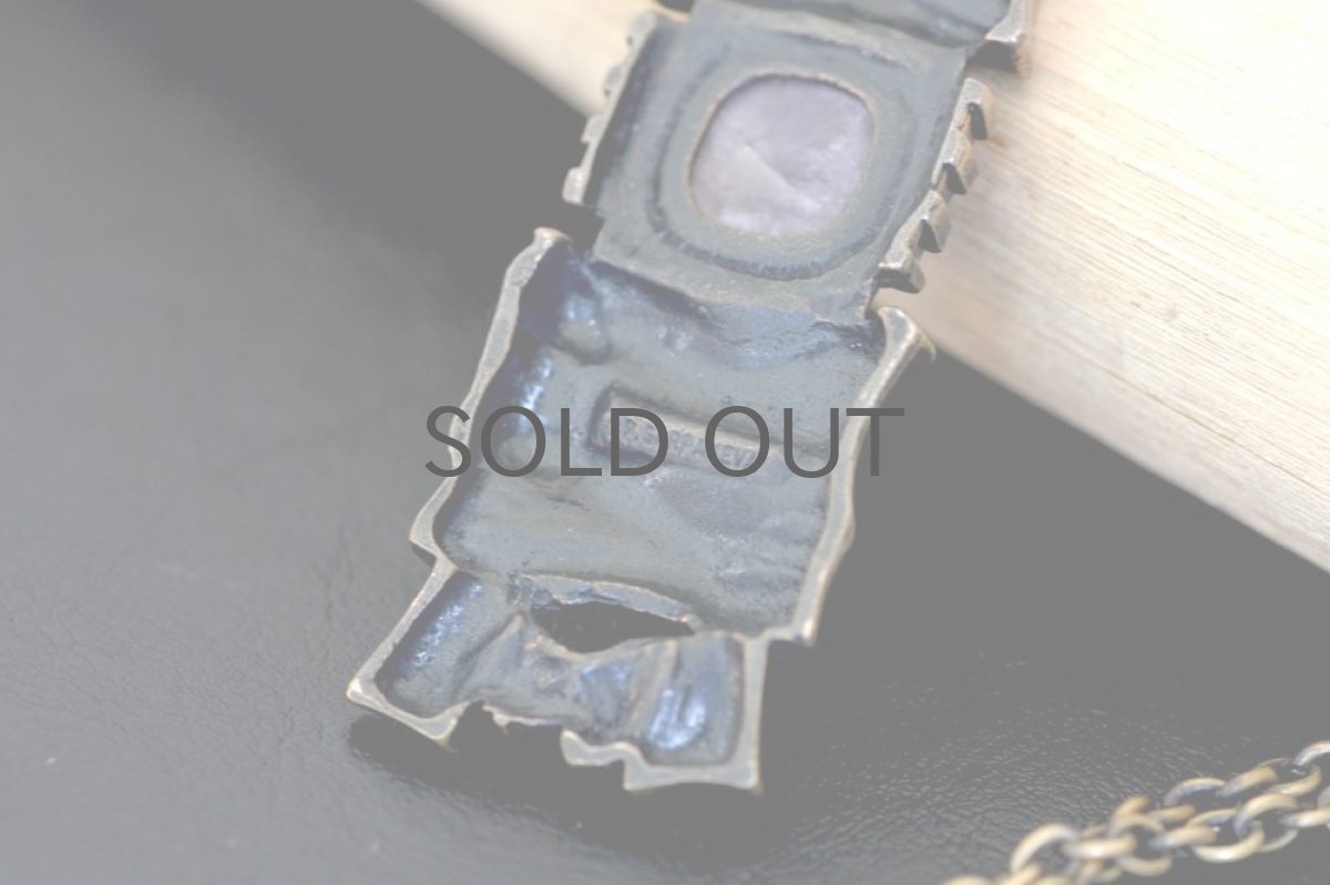 画像2: フィンランドヴィンテージアクセサリー Pentti Sarpaneva ブロンズ×アメジストペンダントNo.4 (2)