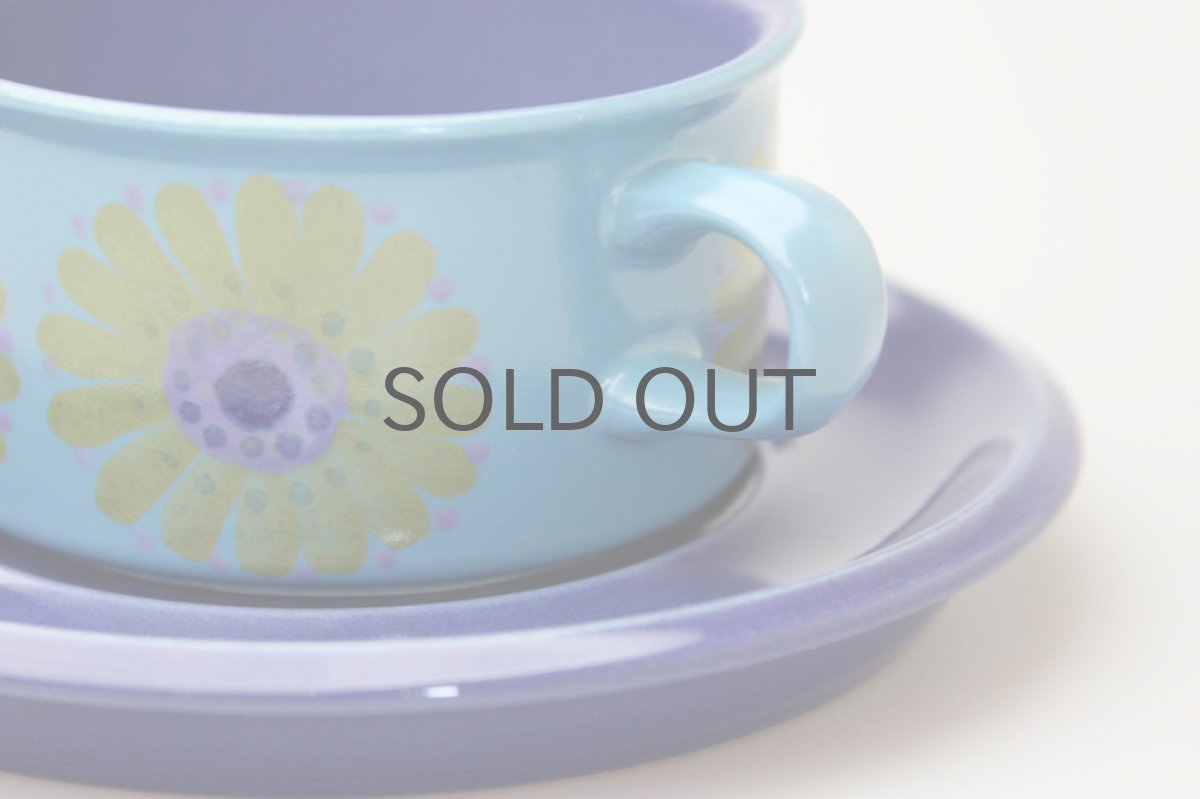 画像2: ARABIA/アラビア AHOLA アホラのブルーフラワー ティカップ&ソーサー (2)