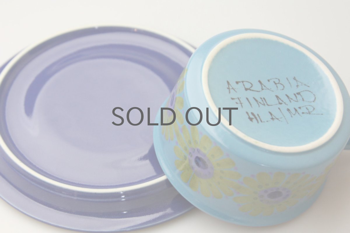 画像3: ARABIA/アラビア AHOLA アホラのブルーフラワー ティカップ&ソーサー (3)