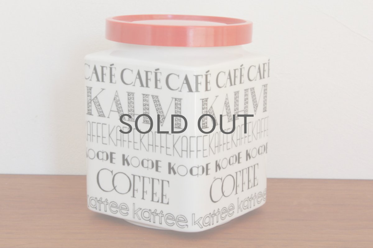 画像2: ARABIA/アラビア 陶製コーヒーキャニスター レッド (2)