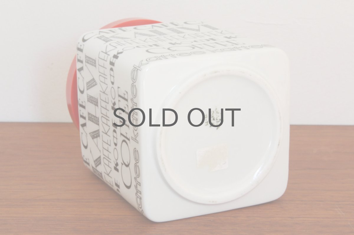 画像5: ARABIA/アラビア 陶製コーヒーキャニスター レッド (5)