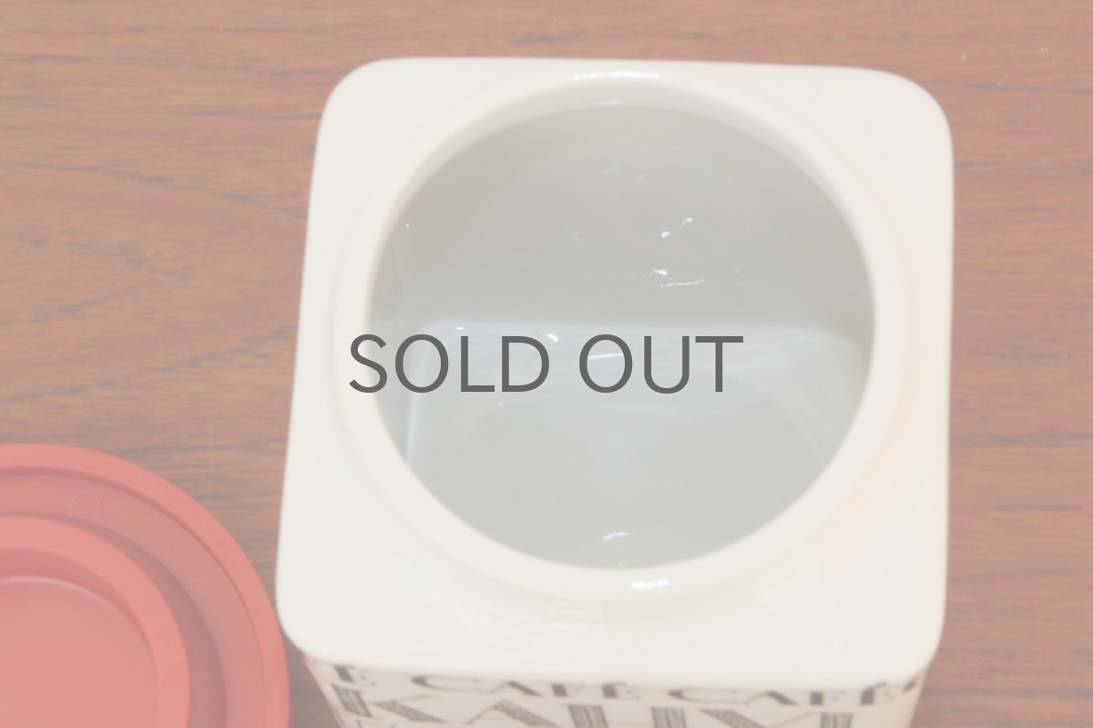 画像4: ARABIA/アラビア 陶製コーヒーキャニスター レッド (4)