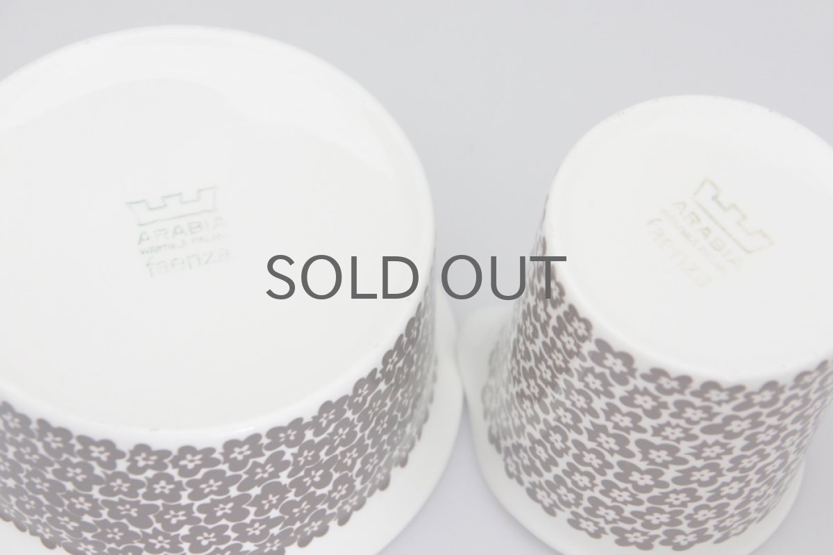 画像5: ARABIA/アラビア Faenza/ファエンツァ クリーマー&シュガーポットのセット (5)