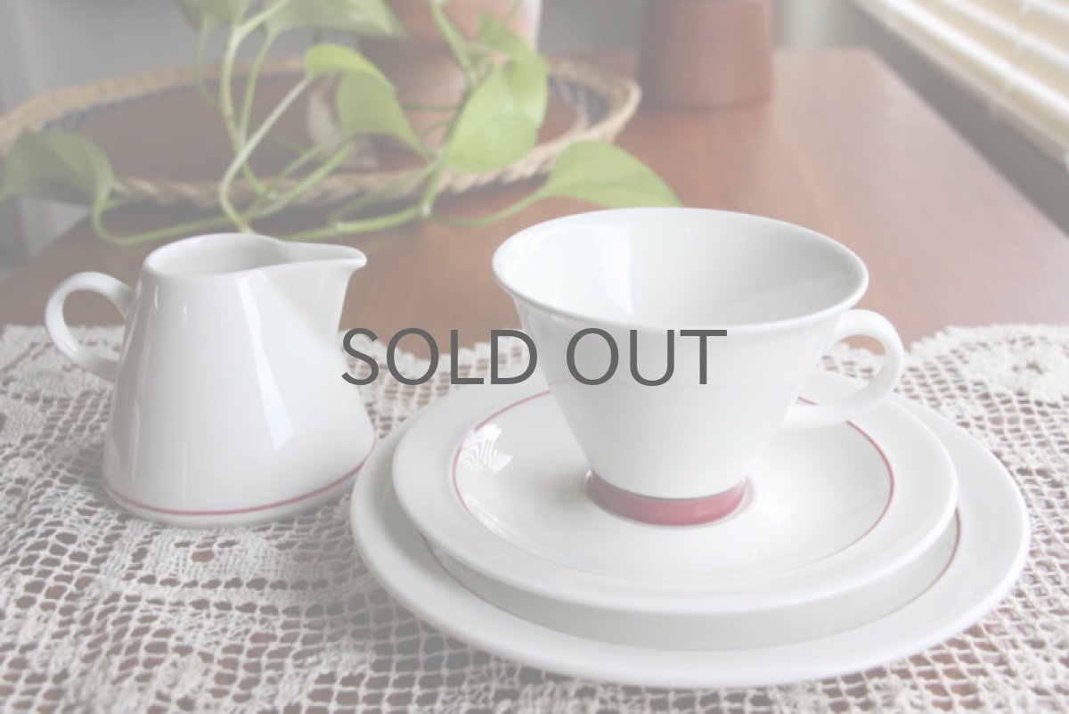 画像5:  ARABIA/アラビア Harlekinハレキン クリーマー 赤ライン (5)