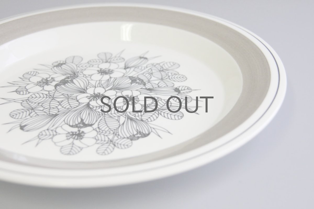 画像3: ARABIA アラビア Krokusクロッカス グレーリム ディナープレート No.2 (3)