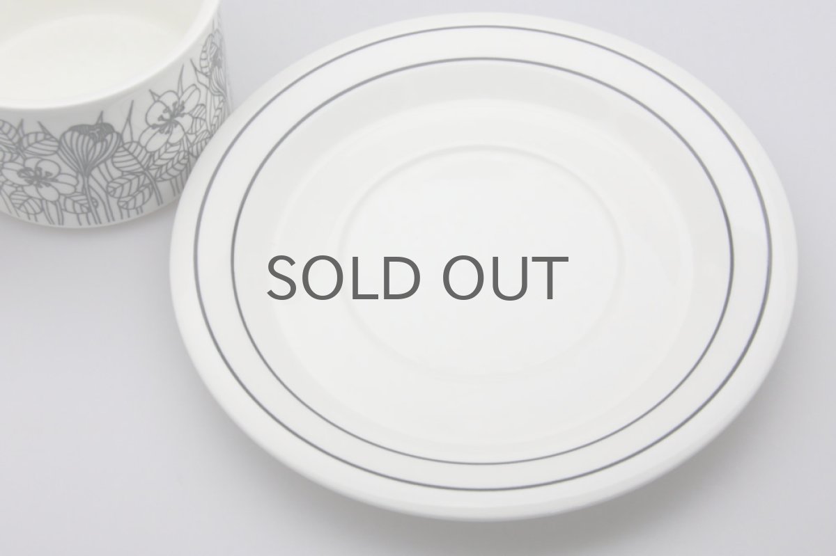 画像4: ARABIA アラビア Krokusクロッカス ティーカップ&ソーサー B&W (4)