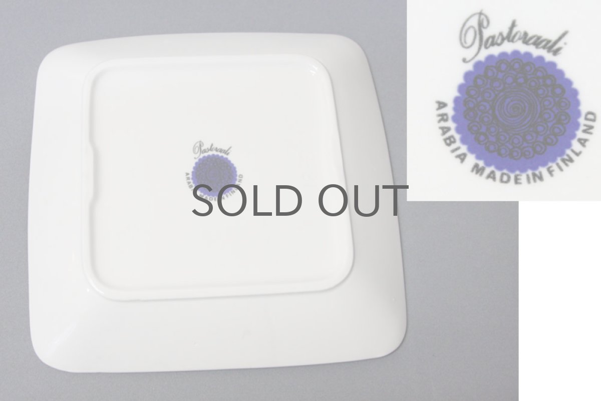 画像4: 北欧食器ヴィンテージ/ARABIA/アラビア Pastoraali スクエアープレート No.2 (4)
