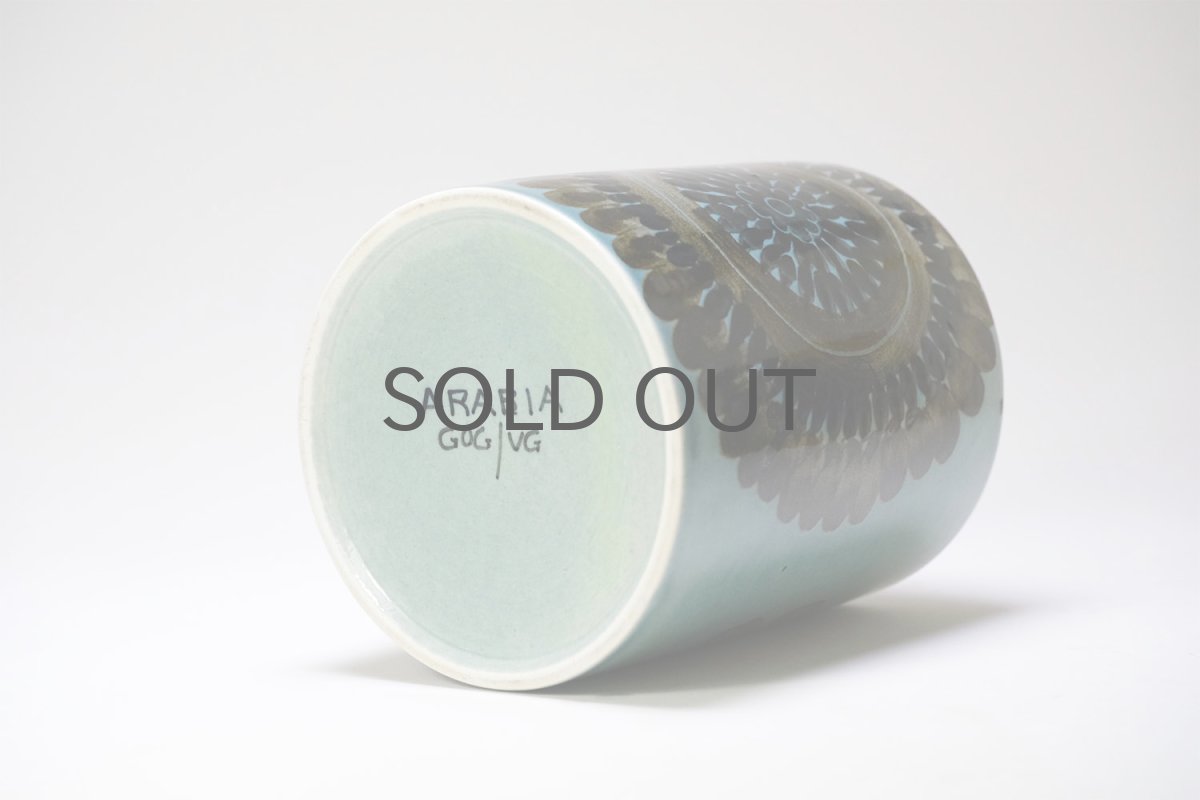 画像7: ビンテージ北欧/ARABIA/アラビア /Gunvor Olin-Gronqvist/グンヴァル・オリン・グラングヴィスト/花器/ベース/ブルー系 (7)