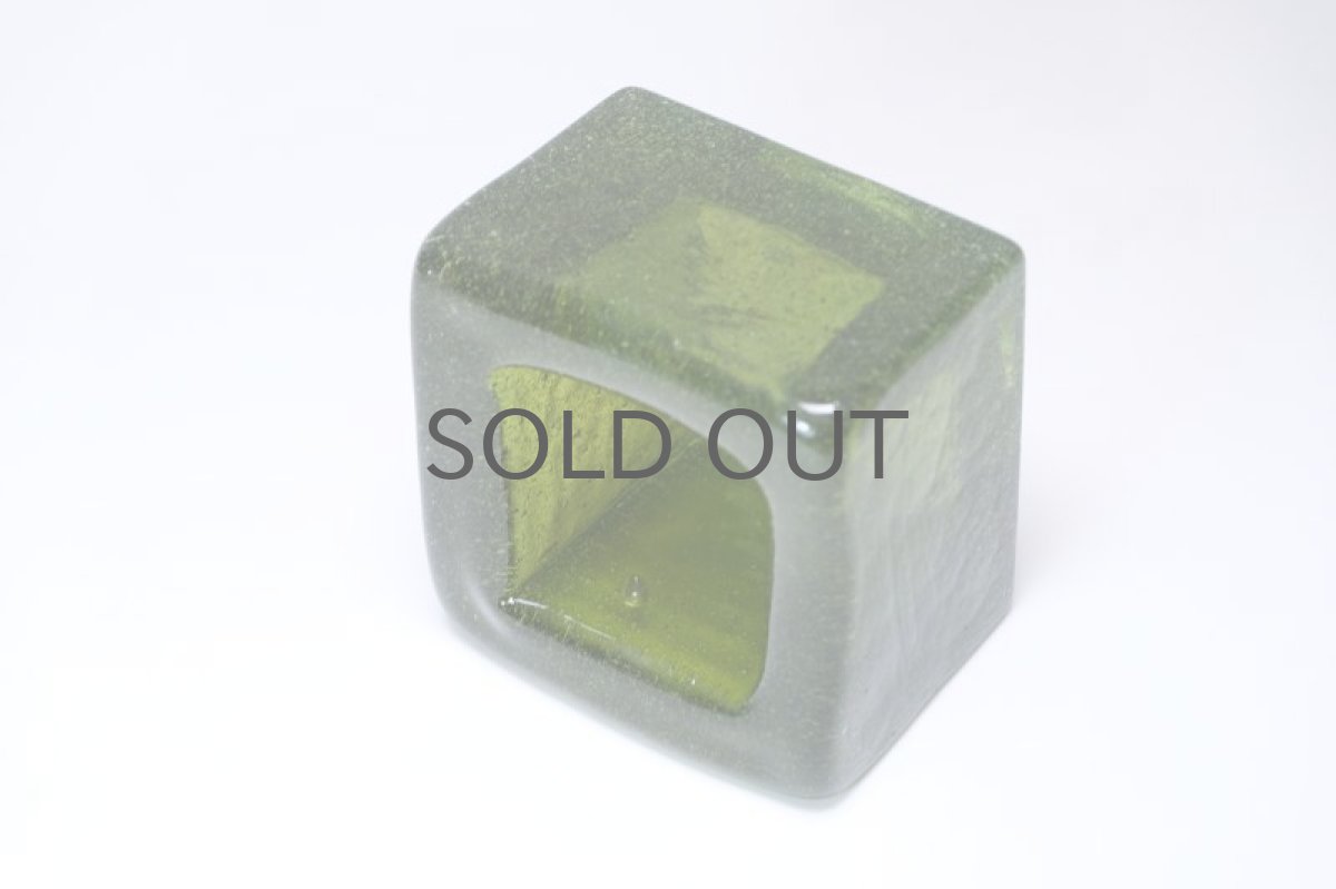 画像3: 北欧ガラス/Oiva Toikka/オイバ・トイッカ/Nuutajarvi/ヌータヤルヴィ/IGLU/イグルー/スクエアー/グリーン/No.2 (3)