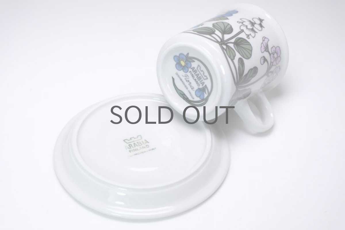 画像4: 北欧ビンテージ食器/ARABIA/アラビア/Flora/フローラ/コーヒーカップ＆ソーサー/No.4 (4)