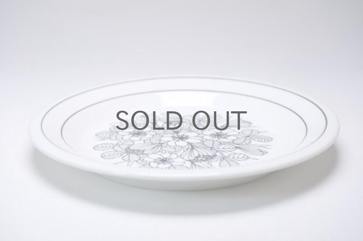 画像3: 北欧ビンテージ食器/ARABIA/アラビア/Krokus/クロッカス/ブラック＆ホワイト/17cmプレート/No.1 (3)