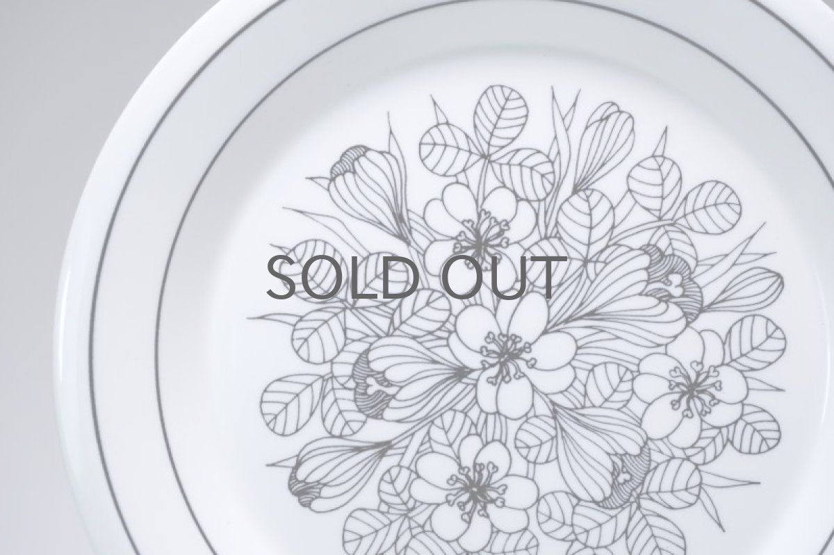 画像2: 北欧ビンテージ食器/ARABIA/アラビア/Krokus/クロッカス/ブラック＆ホワイト/17cmプレート/No.2 (2)