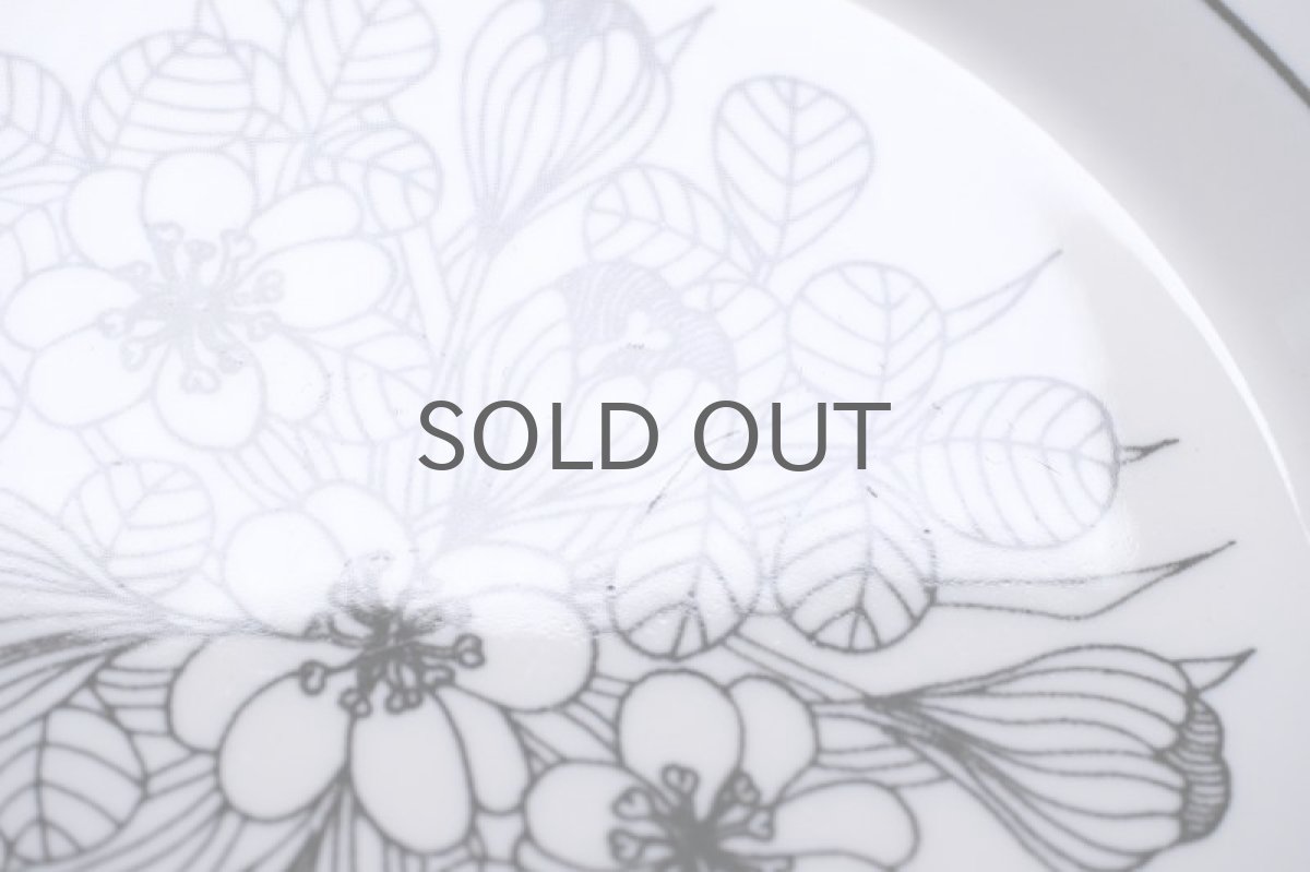 画像3: 北欧ビンテージ食器/ARABIA/アラビア/Krokus/クロッカス/ブラック&ホワイト/17cmプレート/No.4 (3)