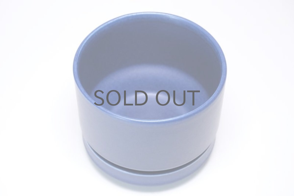 画像2: ビンテージ北欧/ARABIA/アラビア/Richard Lindh/植物ポット/鉢+受け皿/ブルー/Sサイズ (2)