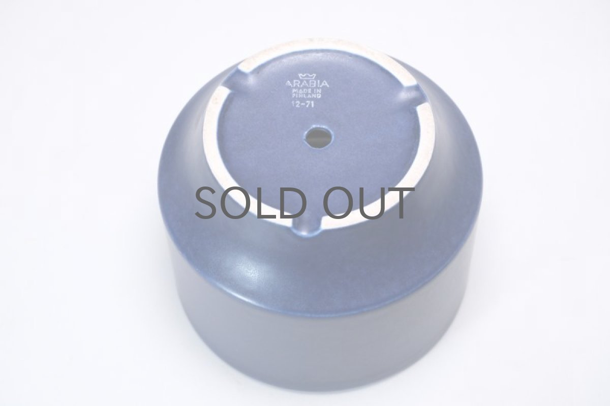 画像4: ビンテージ北欧/ARABIA/アラビア/Richard Lindh/植物ポット/鉢+受け皿/ブルー/Sサイズ (4)