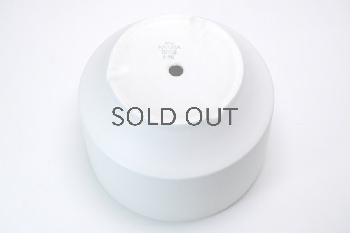 画像5: ビンテージ北欧/ARABIA/アラビア/Richard Lindh/植物ポット/鉢+受け皿/ホワイト/Mサイズ/No.1 (5)