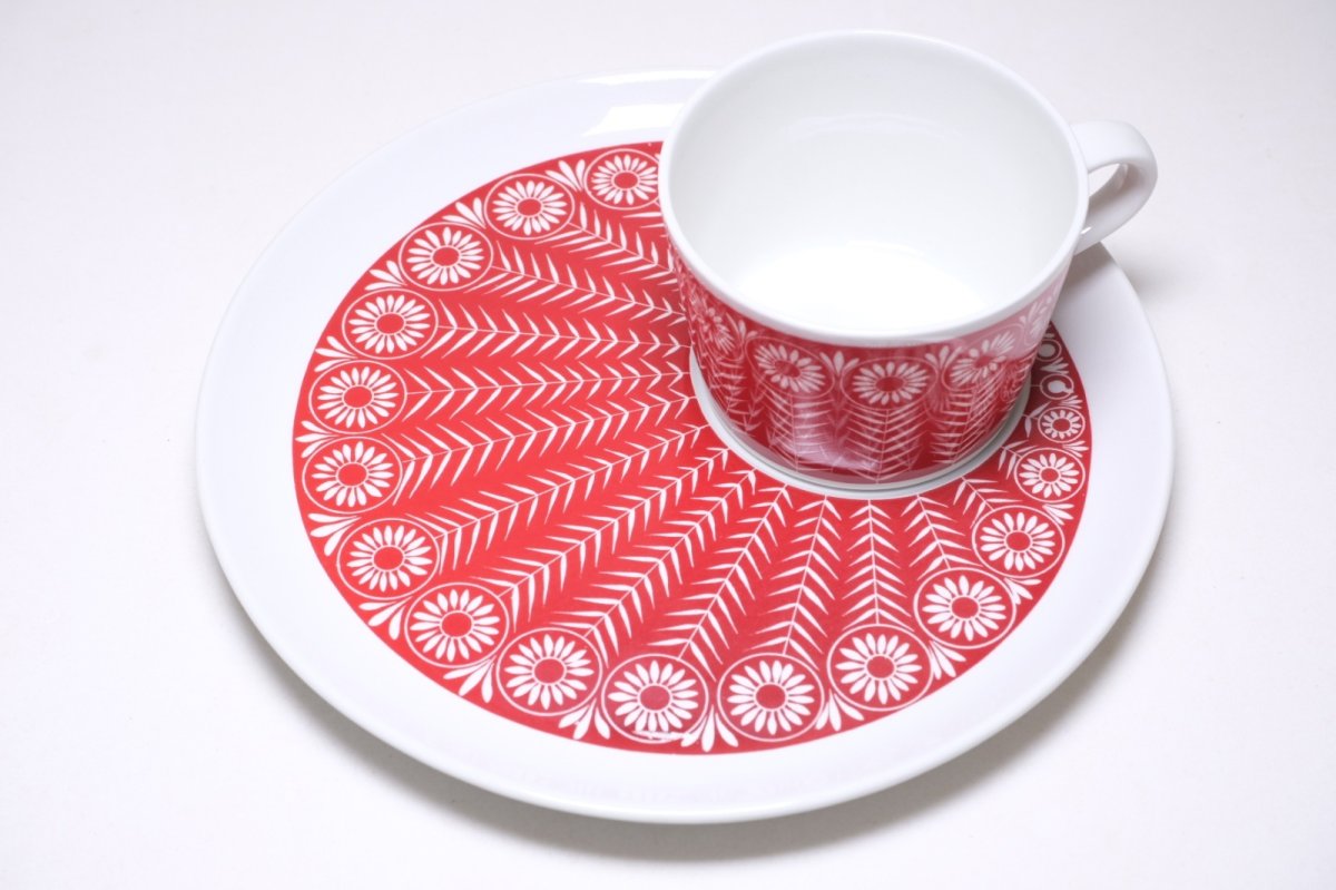 画像3: ARABIA/アラビア/Riikinkukko/ピーコック/BA&BT TVset/ディジー/レッド/未使用？/No.1 (3)