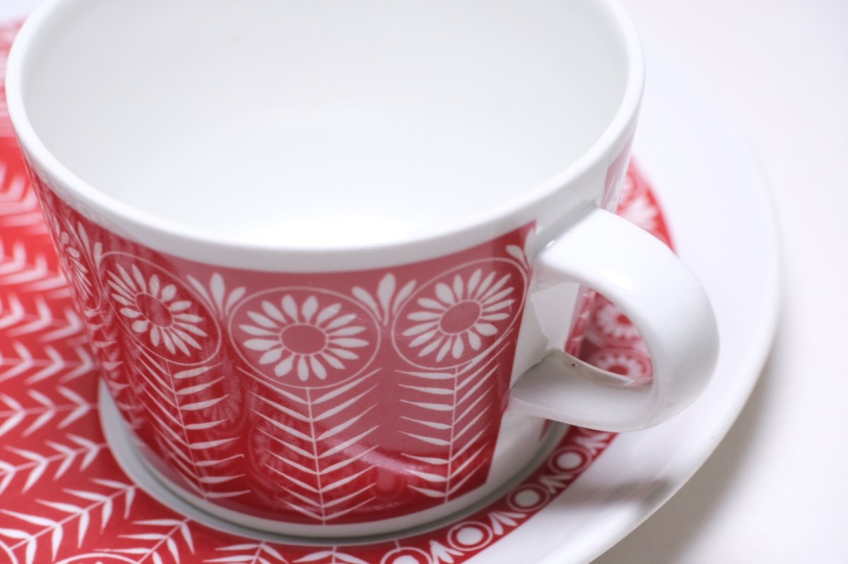 画像6: ARABIA/アラビア/Riikinkukko/ピーコック/BA&BT TVset/ディジー/レッド/未使用？/No.1 (6)