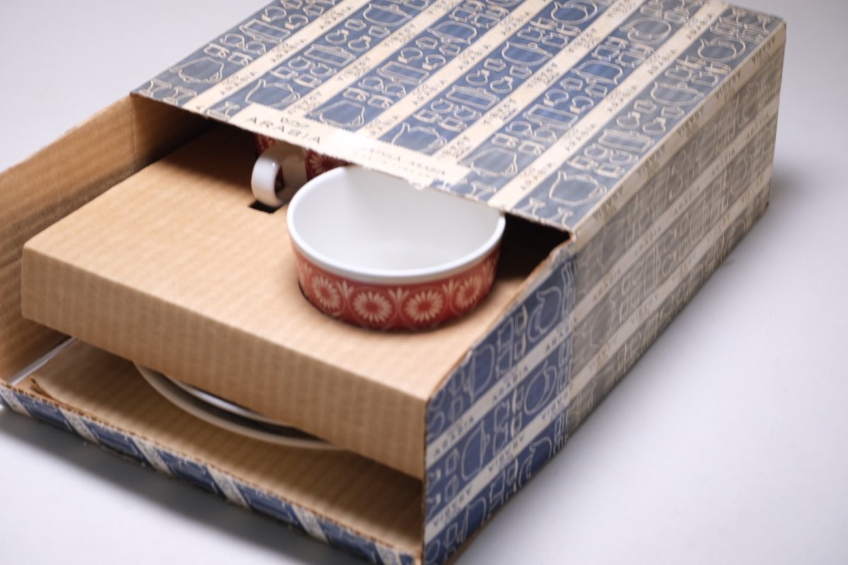 画像8: ARABIA/アラビア/Riikinkukko/ピーコック/BA&BT TVset/ディジー/レッド/未使用？/No.2 (8)