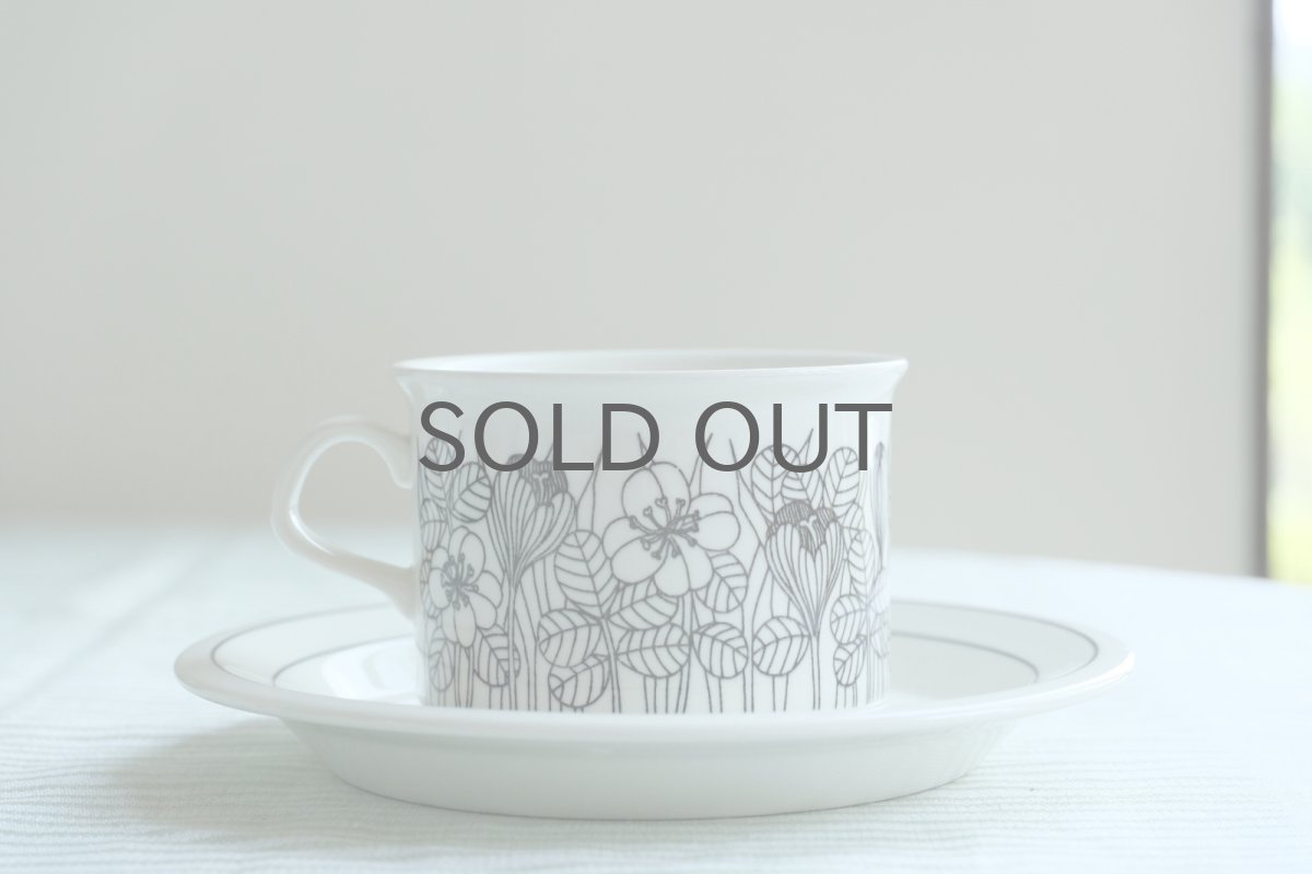 画像2: ARABIA/アラビア/Krokus/クロッカス/ティーカップ＆ソーサー/B&W (2)