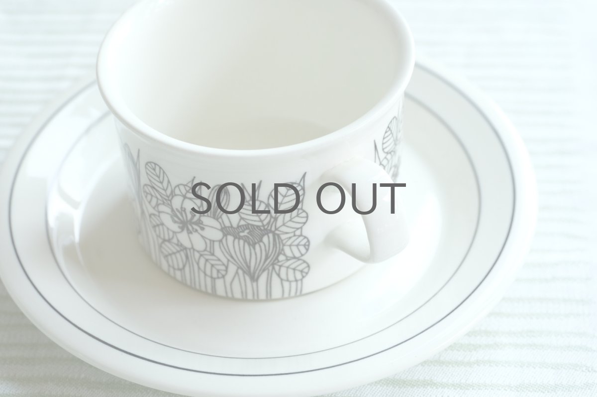 画像5: ARABIA/アラビア/Krokus/クロッカス/ティーカップ＆ソーサー/B&W (5)