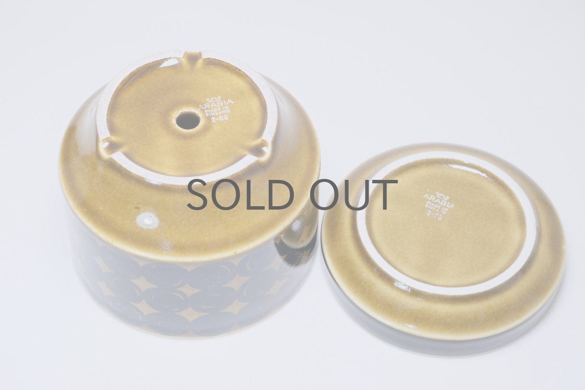 画像9: ビンテージ北欧/ARABIA/アラビア/ Gunvor Olin-Gronqvist/Richard Lindh/Kera/植物ポット/マスタード/Sサイズ (9)