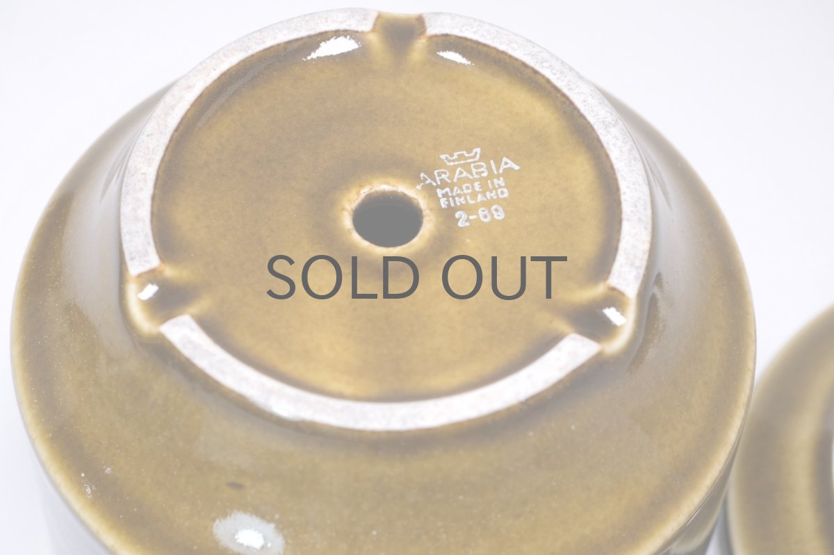 画像10: ビンテージ北欧/ARABIA/アラビア/ Gunvor Olin-Gronqvist/Richard Lindh/Kera/植物ポット/マスタード/Sサイズ (10)