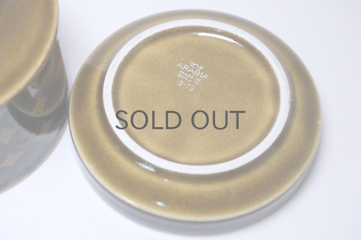 画像11: ビンテージ北欧/ARABIA/アラビア/ Gunvor Olin-Gronqvist/Richard Lindh/Kera/植物ポット/マスタード/Sサイズ (11)