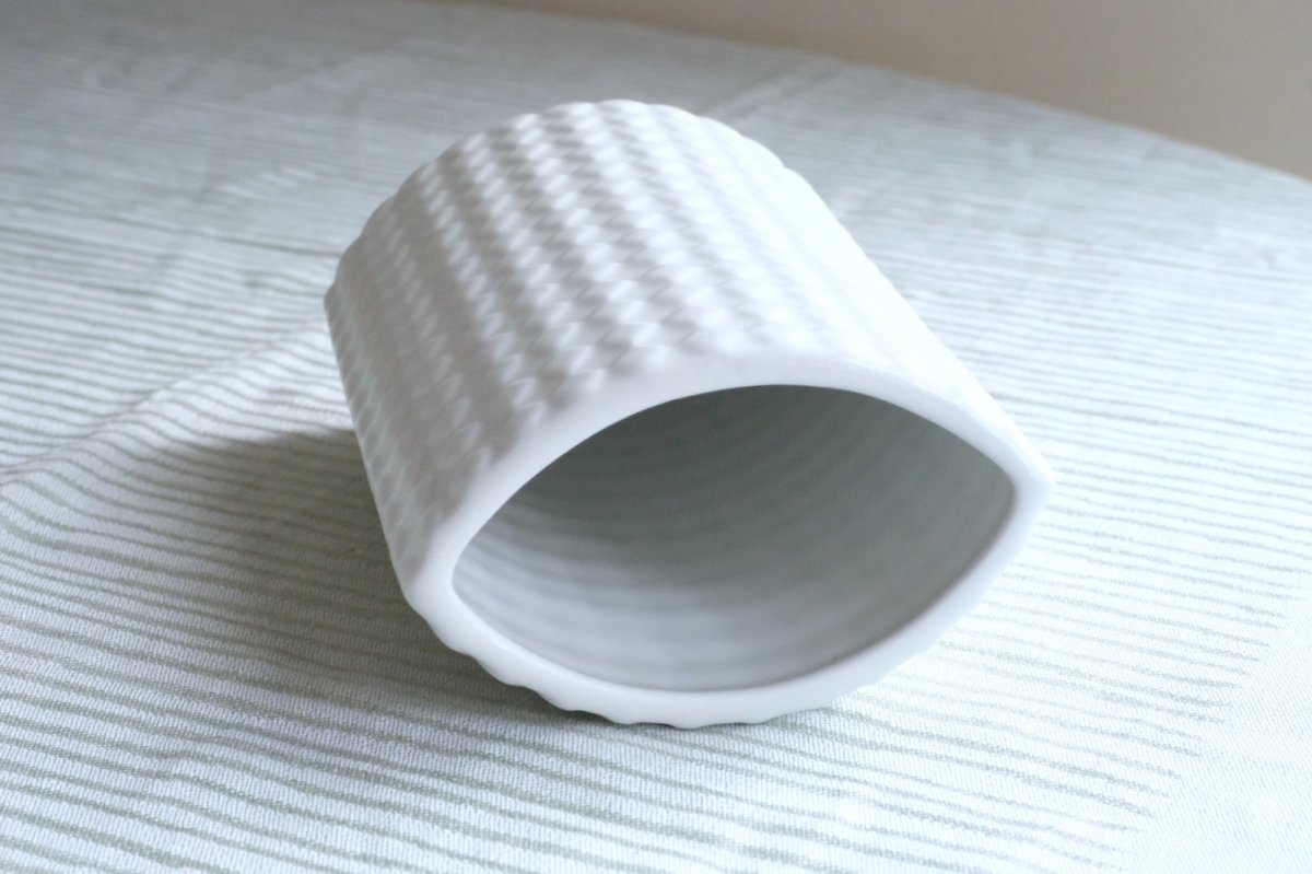 画像4: 北欧ビンテージ/ARABIA/アラビア/Kaarina Aho/カーリナ・アホ/Harlekiini/ベース/ホワイト/高さ16cm (4)