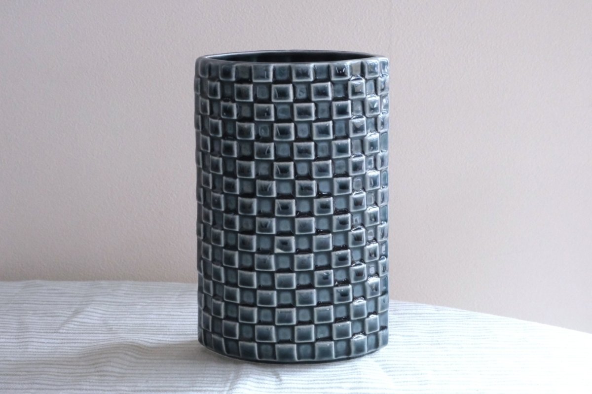 画像3: 北欧ビンテージ/ARABIA/アラビア/Kaarina Aho/カーリナ・アホ/Harlekiini/ベース/ブルーグレー/高さ19cm (3)