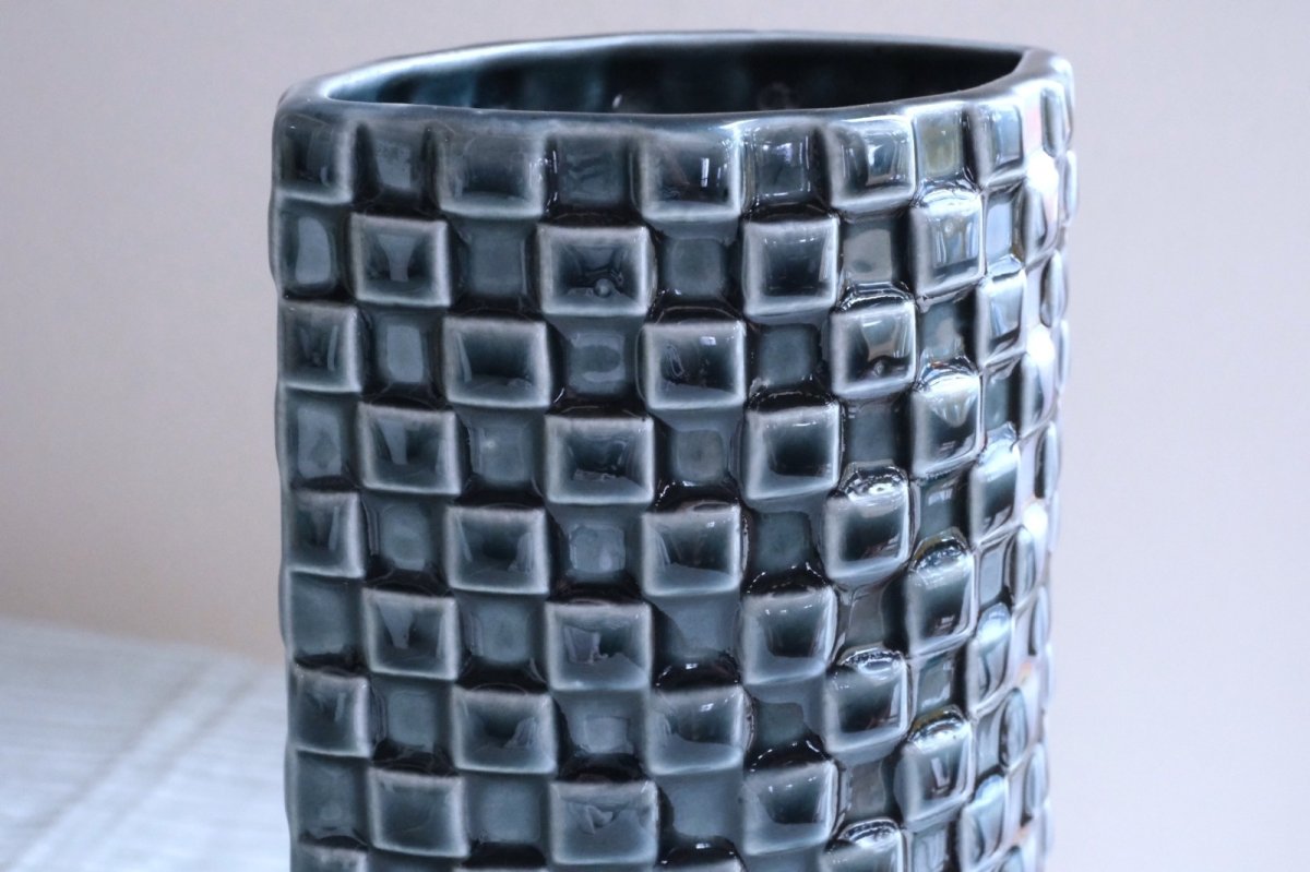 画像4: 北欧ビンテージ/ARABIA/アラビア/Kaarina Aho/カーリナ・アホ/Harlekiini/ベース/ブルーグレー/高さ19cm (4)