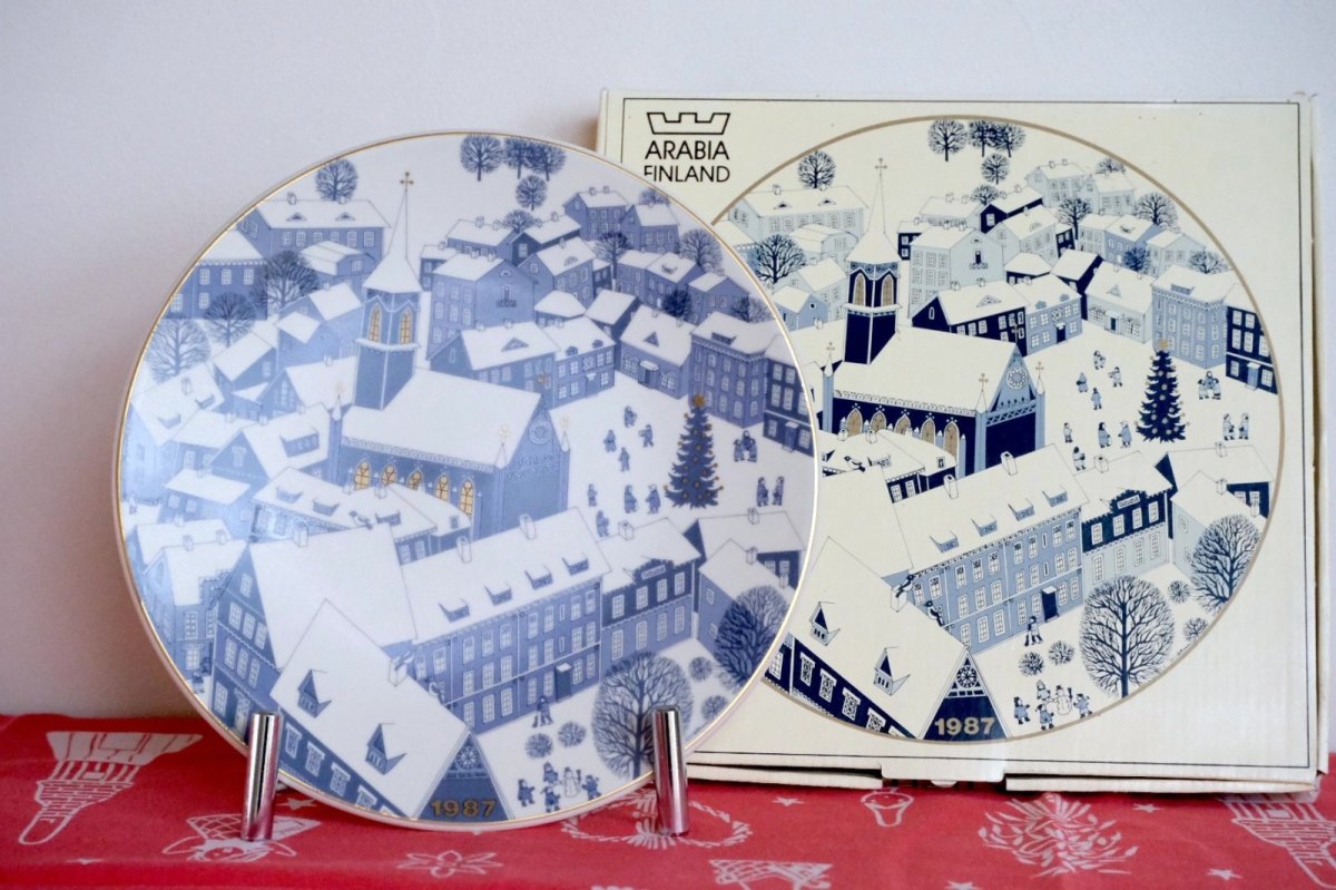 画像4: ARABIA/アラビア/1987年イヤープレート/クリスマスプレート/Raija Uosikkinen/ライヤ・ウオシッキネン/オリジナルボックス付き (4)