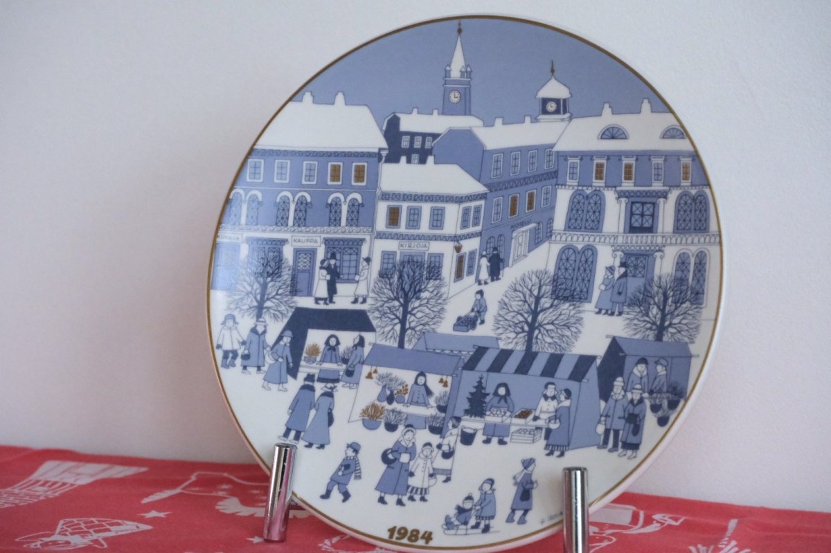 画像2: ARABIA/アラビア/1984年イヤープレート/クリスマスプレート/Raija Uosikkinen/ライヤ・ウオシッキネン (2)