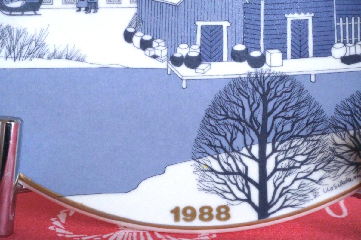 画像3: ARABIA/アラビア/1989年イヤープレート/クリスマスプレート/Raija Uosikkinen/ライヤ・ウオシッキネン/オリジナルボックス付き (3)