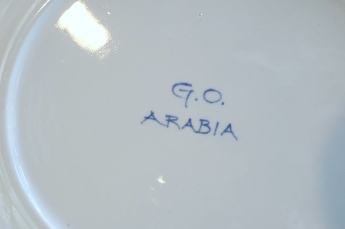 画像7: ARABIA/アラビア/Gunvor Olin-Gronqvist/フィッシュ/29cmプレート/ブルー (7)