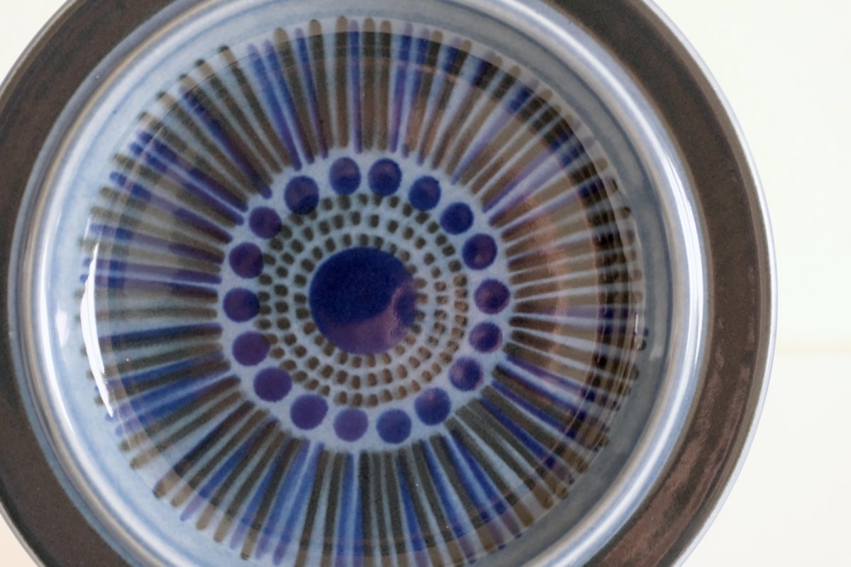 画像2: ARABIA/アラビア/ Gunvor Olin-Gronqvist/Kosmos/コスモス/プレート20cm/貴重ブルー/No.1 (2)