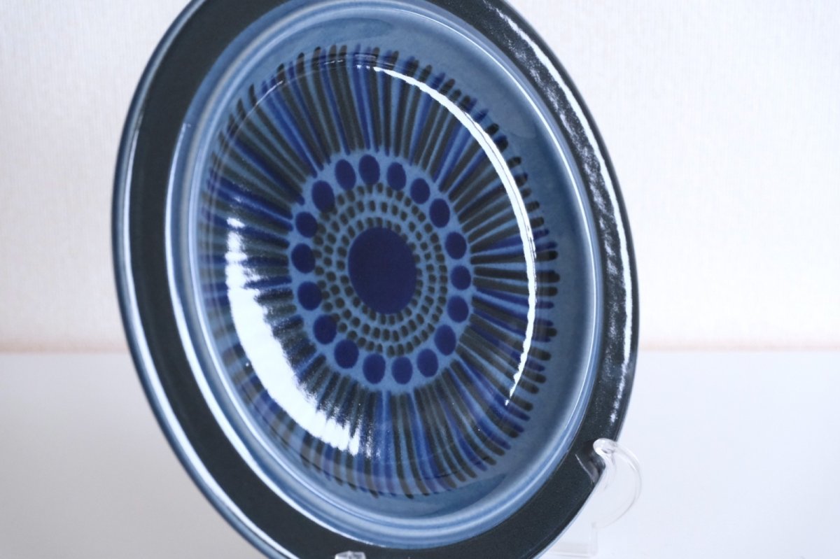 画像7: ARABIA/アラビア/ Gunvor Olin-Gronqvist/Kosmos/コスモス/プレート20cm/貴重ブルー/No.1 (7)