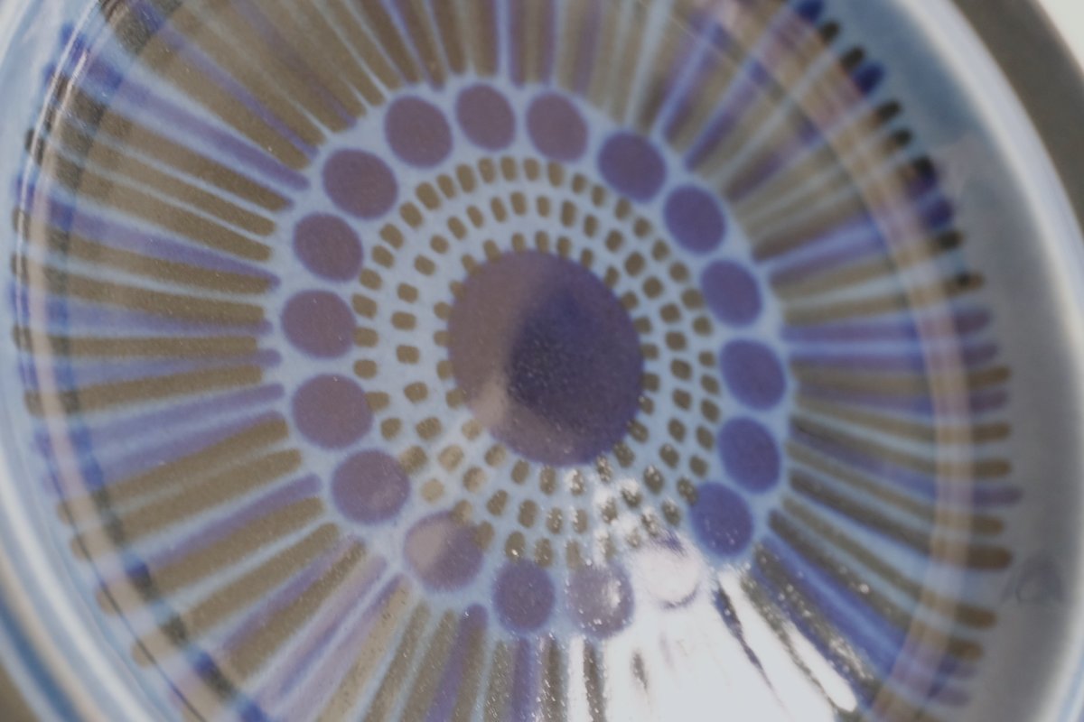 画像3: ARABIA/アラビア/ Gunvor Olin-Gronqvist/Kosmos/コスモス/プレート20cm/貴重ブルー/No.2 (3)