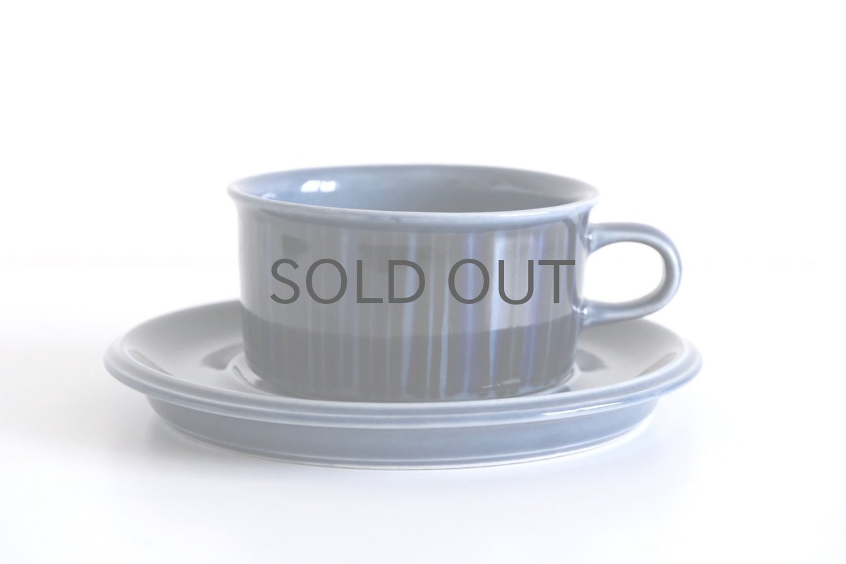 画像1: ARABIA/アラビア/ Gunvor Olin-Gronqvist/Kosmos/コスモス/ティーカップ＆ソーサー/貴重ブルー/No.1 (1)