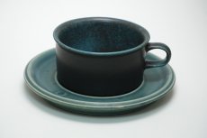 画像1: ARABIA/アラビア/Ruska/ルスカ/貴重/ブルー/ティーカップ＆ソーサー (1)