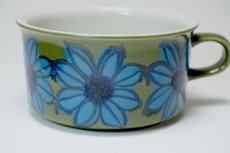 画像5: ARABIA/アラビア/Hilkka-Lisa Ahola/ヒルッカ・リサ・アホラ/ブルーフラワー＆オリーブベース/ティカップ＆ソーサー (5)