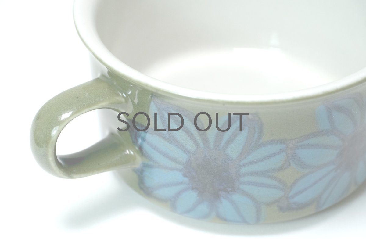 画像4: ARABIA/アラビア/Hilkka-Lisa Ahola/ヒルッカ・リサ・アホラ/ブルーフラワー＆オリーブベース/ティカップ＆ソーサー (4)