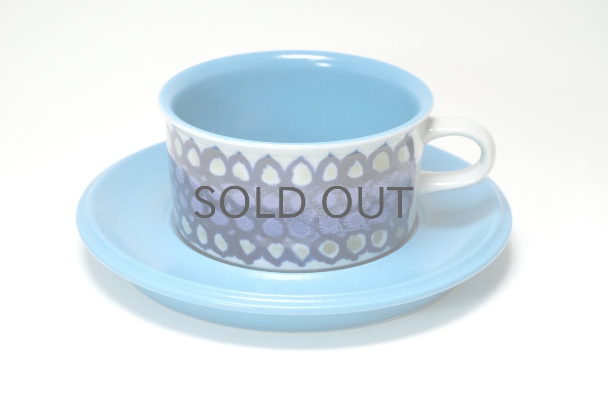 画像1: ARABIA/アラビア//Hilkka-Lisa Ahola/ヒルッカ・リサ・アホラ/ブルードット/ティカップ＆ソーサー (1)