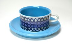 画像1: ARABIA/アラビア//Hilkka-Lisa Ahola/ヒルッカ・リサ・アホラ/ブルードット/ティカップ＆ソーサー (1)
