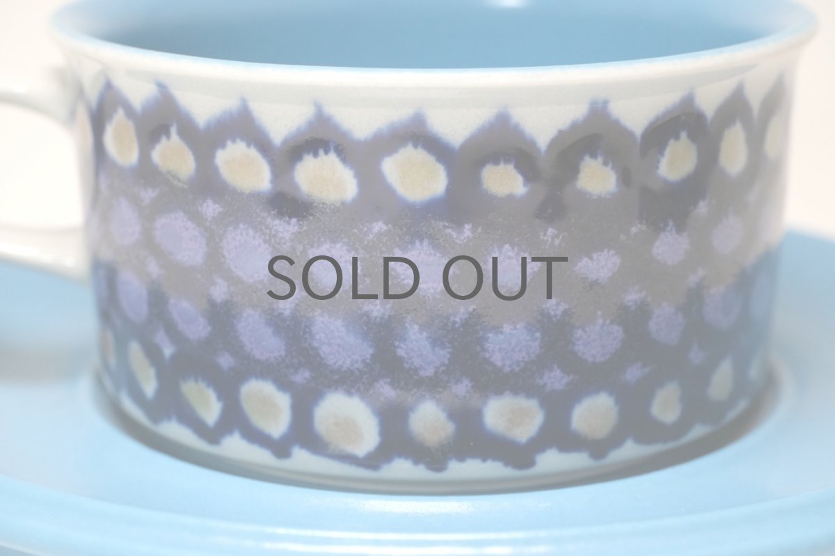 画像2: ARABIA/アラビア//Hilkka-Lisa Ahola/ヒルッカ・リサ・アホラ/ブルードット/ティカップ＆ソーサー (2)