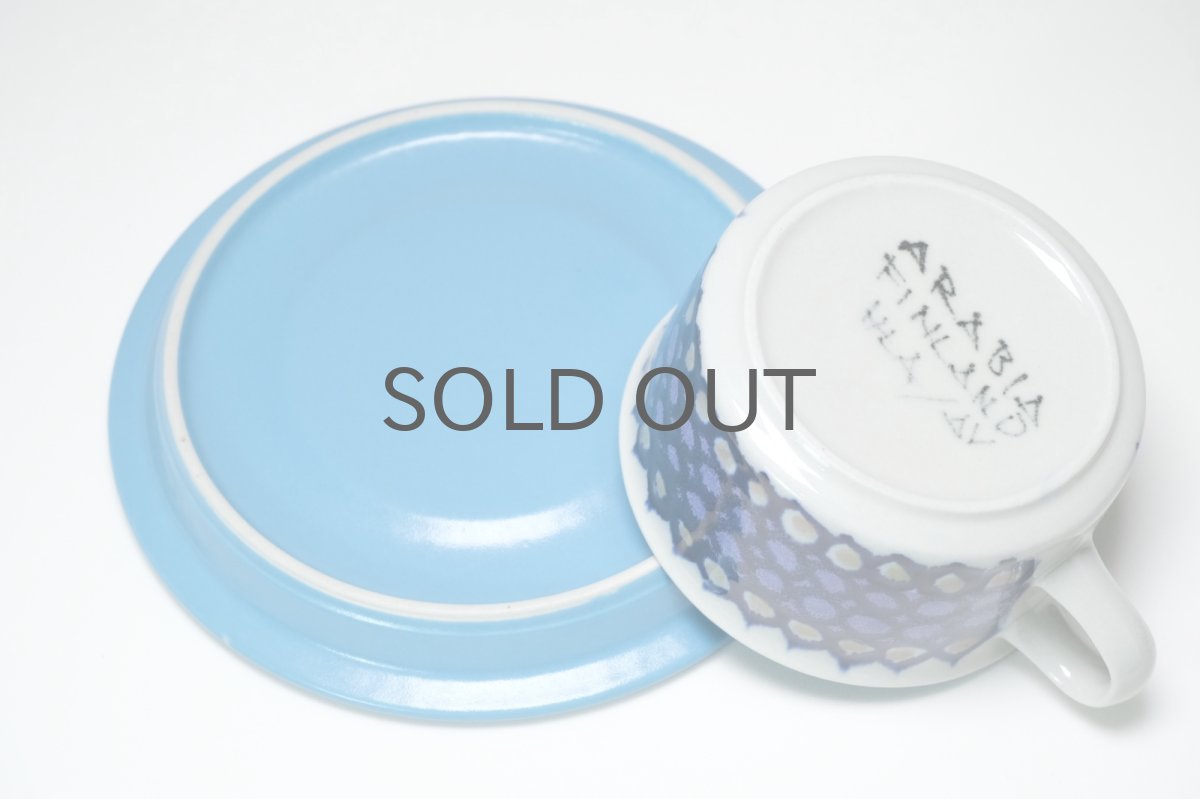 画像5: ARABIA/アラビア//Hilkka-Lisa Ahola/ヒルッカ・リサ・アホラ/ブルードット/ティカップ＆ソーサー (5)