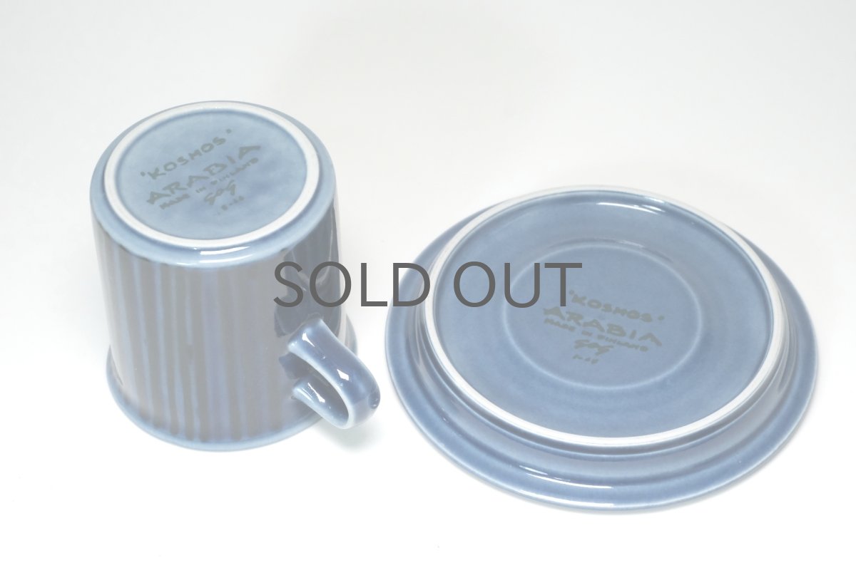 画像6: 【T様専用ページ】ARABIA/アラビア/ Gunvor Olin-Gronqvist/Kosmos/コスモス/ティーカップ＆ソーサー/貴重ブルー/No.1 (6)