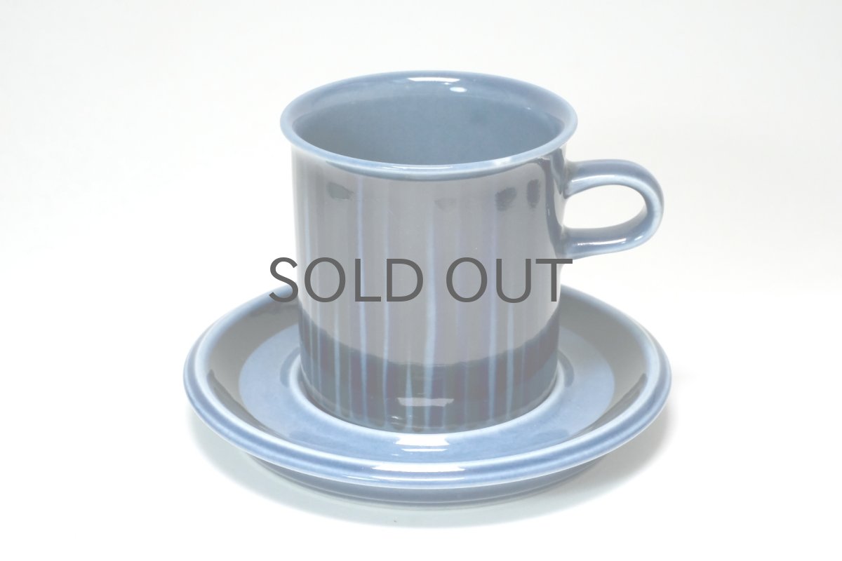 画像1: 【T様専用ページ】ARABIA/アラビア/ Gunvor Olin-Gronqvist/Kosmos/コスモス/モーニングカップ＆ソーサー/貴重ブルー/No.2 (1)