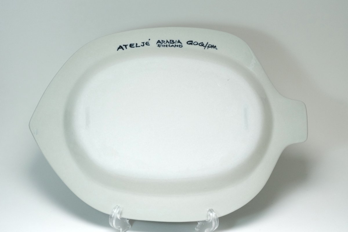 画像9: 北欧ビンテージ食器/ARABIA/アラビア/Gunvor Olin-Gronqvist/フィッシュ/オーヴァル33cm/ブルー (9)