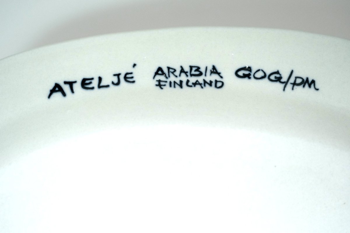 画像10: 北欧ビンテージ食器/ARABIA/アラビア/Gunvor Olin-Gronqvist/フィッシュ/オーヴァル33cm/ブルー (10)